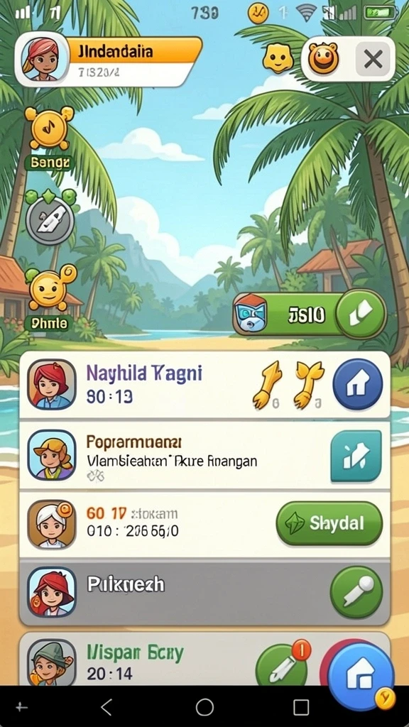 Level yang penuh tantangan dan rintangan seru.