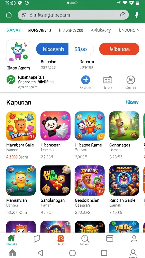 Tampilan awal aplikasi GEMBUR88 yang menarik.