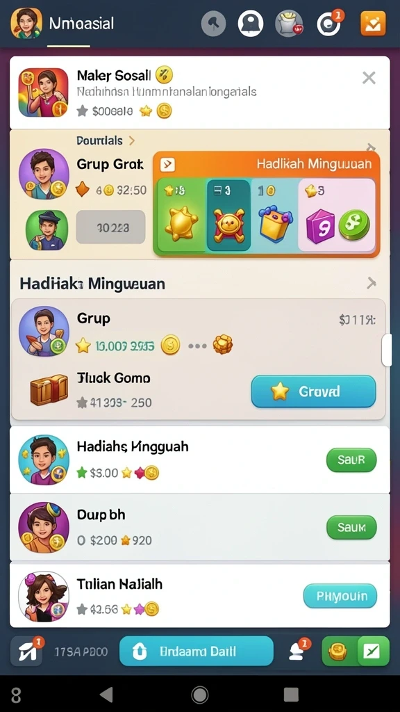Tampilan awal yang menarik dan user-friendly.
