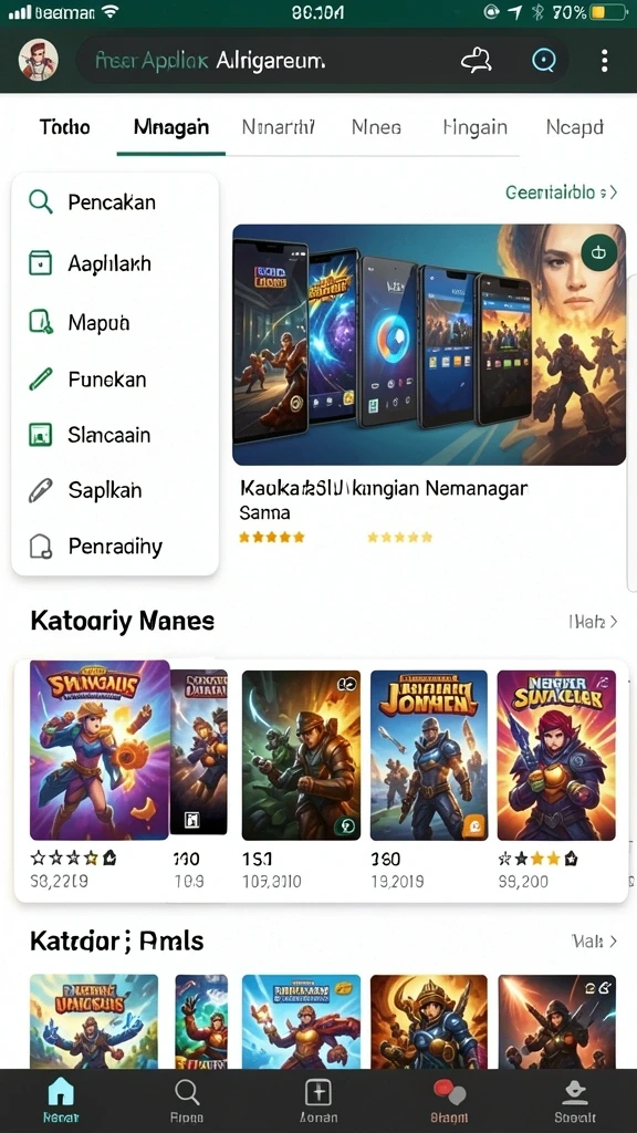 Tampilan awal PC777 yang menarik dan intuitif.