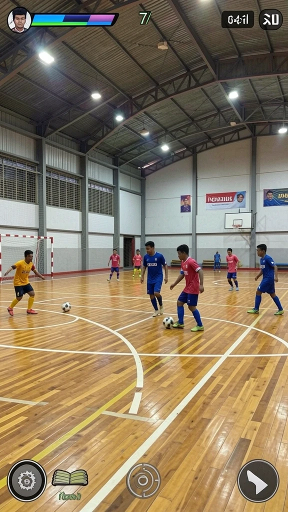 Lingkungan game yang interaktif dan hidup.